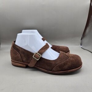 Kork-Ease Brystal Mary Jane Embellish  Brown Suede Flat US 8 M